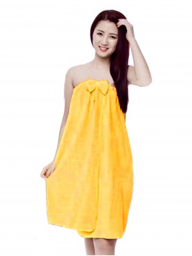 Elasticated Wrap Towel Dress w/ Bow